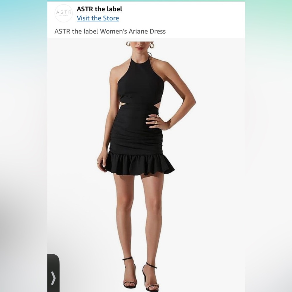 ASTR the label Women's Ariane dress in black. Size medium. NWT!